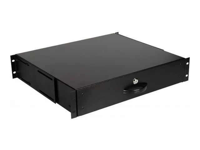Equip Rack-Schublade - verriegelbar - Schwarz, RAL 9005 - 2U - 48.3 cm (19")