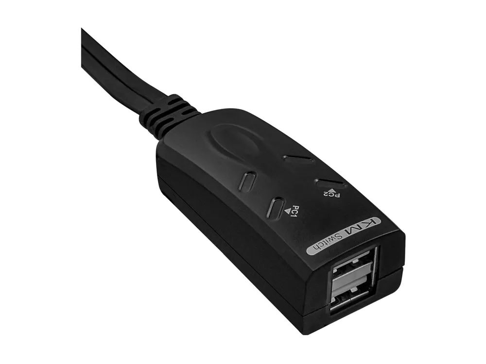 InLine USB KM-Umschalter - 2 PCs - für Tastatur - Maus und Maus-Transfer