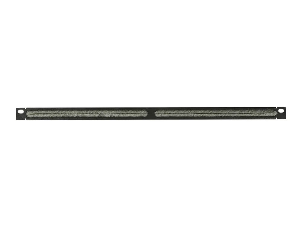 Lanview by Logon - Rack-Kabelorganizer - simple type, brushed - Schrankmontage - Schwarz, RAL 9005 - 0.5U - 48.3 cm (19")