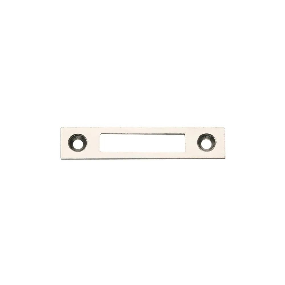 JUNIE Schließblech eckig, 60x12 mm, Stahl vernickelt