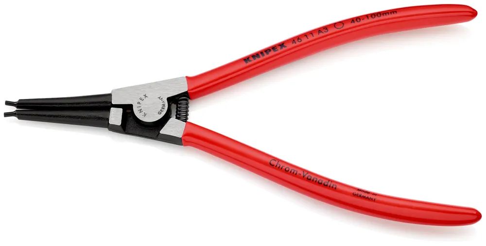 KNIPEX Sicherungsringzange für Außenringe auf Wellen mit Kunststoff überzogen schwarz atramentiert 210 mm