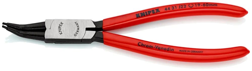 KNIPEX Sicherungsringzange für Innenringe in Bohrungen 45° gewinkelt mit Kunststoff überzogen schwarz atramentiert 180 mm