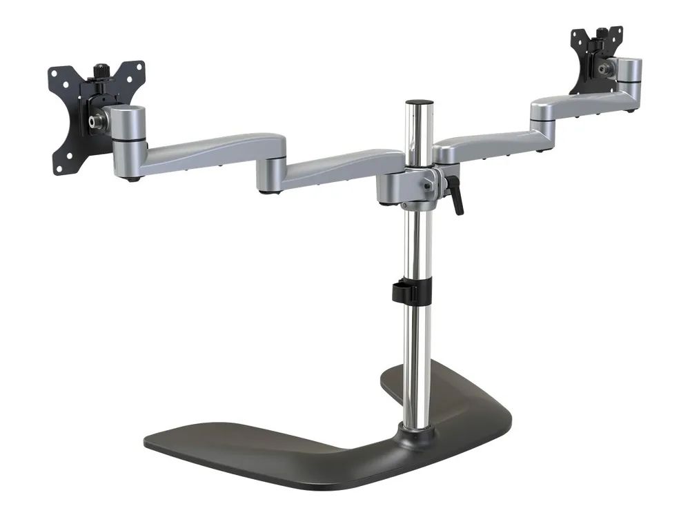 StarTech.com Monitorhalterung für zwei Monitore - Ergonomisches Monitorstand für VESA Bildschirme bis zu 32" und 8 kg - Freistehende gelenkige Bildschirmhalterung - Höhenverstellbar (ARMDUALSS)