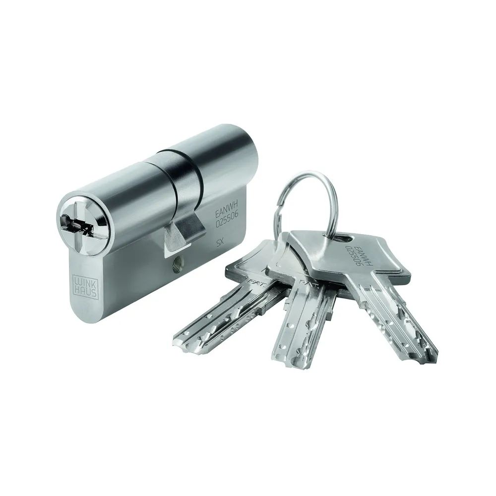 WINKHAUS Freilaufdoppelzylinder keyTec N-Tra, verschiedensperrend, 45/90