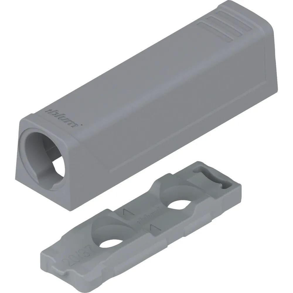 BLUM TIP-ON gerade Adapterplatte 956.1201, Kurzversion, platingrau
