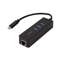 LogiLink UA0283 - Hub - 3 x SuperSpeed USB 3.0 + 1 x 10/100/1000