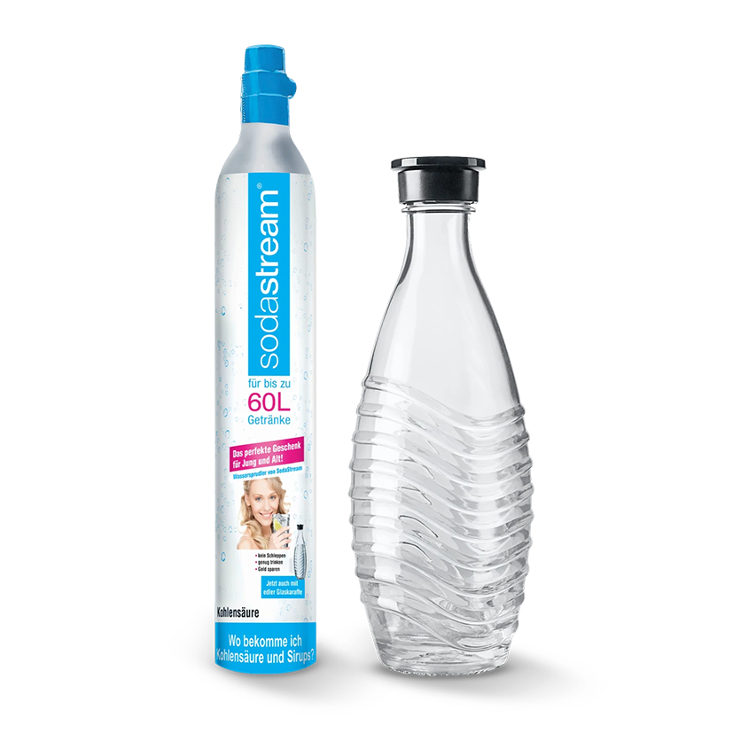 SodaStream Kohlensäure-Zylinder 60l & Glaskaraffe