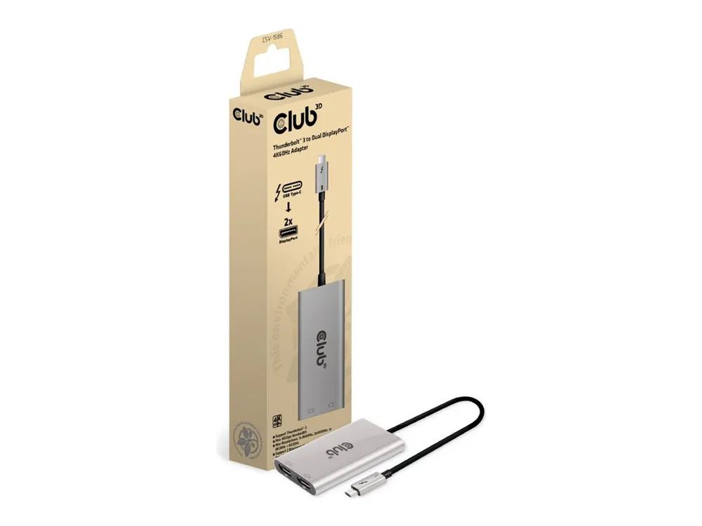 Club 3D Videoadapter - 24 pin USB-C (M) zu DisplayPort (W)
