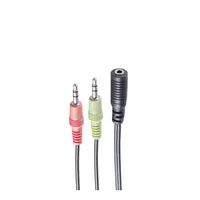 ShiverPeaks BS14-05040 - 2 x 3.5mm - Männlich - 3.5mm - Weiblich - 0,15 m - Schwarz