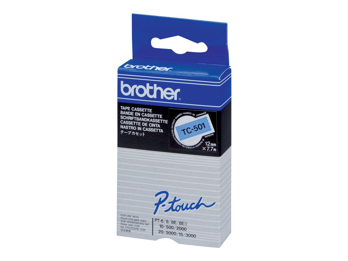 Brother Schwarz, Blau - Rolle (1,2 cm x 7,7 m) 1 Stck. Druckerband