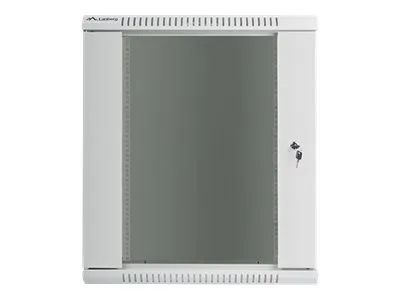 Lanberg Schrank Netzwerkschrank - geeignet für Wandmontage - Grau, RAL 7035 - 15U - 48.3 cm (19")