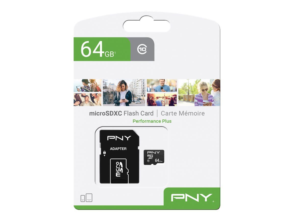 PNY Performance Plus - Flash-Speicherkarte - 64 GB