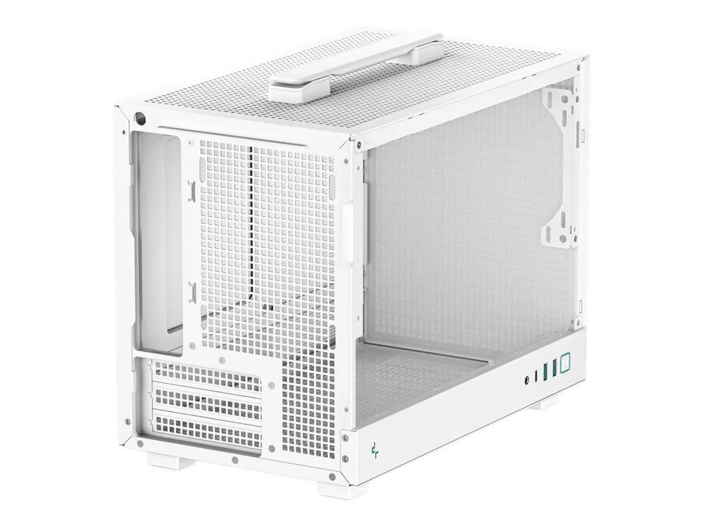 Deepcool CH160 weiß Tempered Glass - Midi/Minitower - Mini-ITX