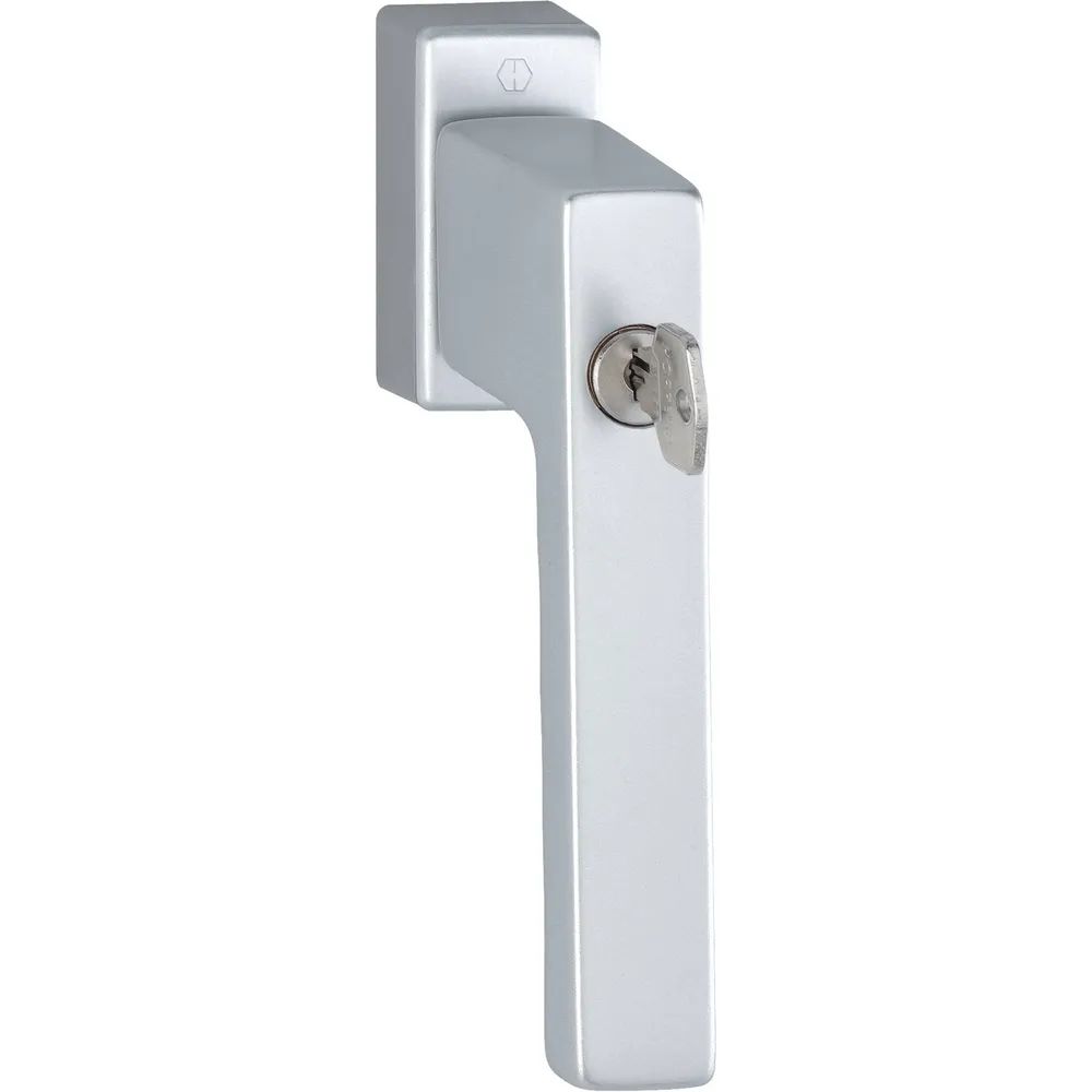 HOPPE Fenstergriff TOULON Sperrzylinder TBT, VK 7x43 mm , silber eloxiert