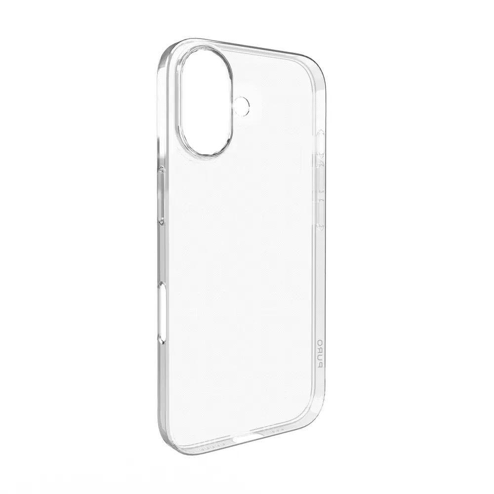 PURO NUDE Cover für iPhone 16 PLUS, transparent