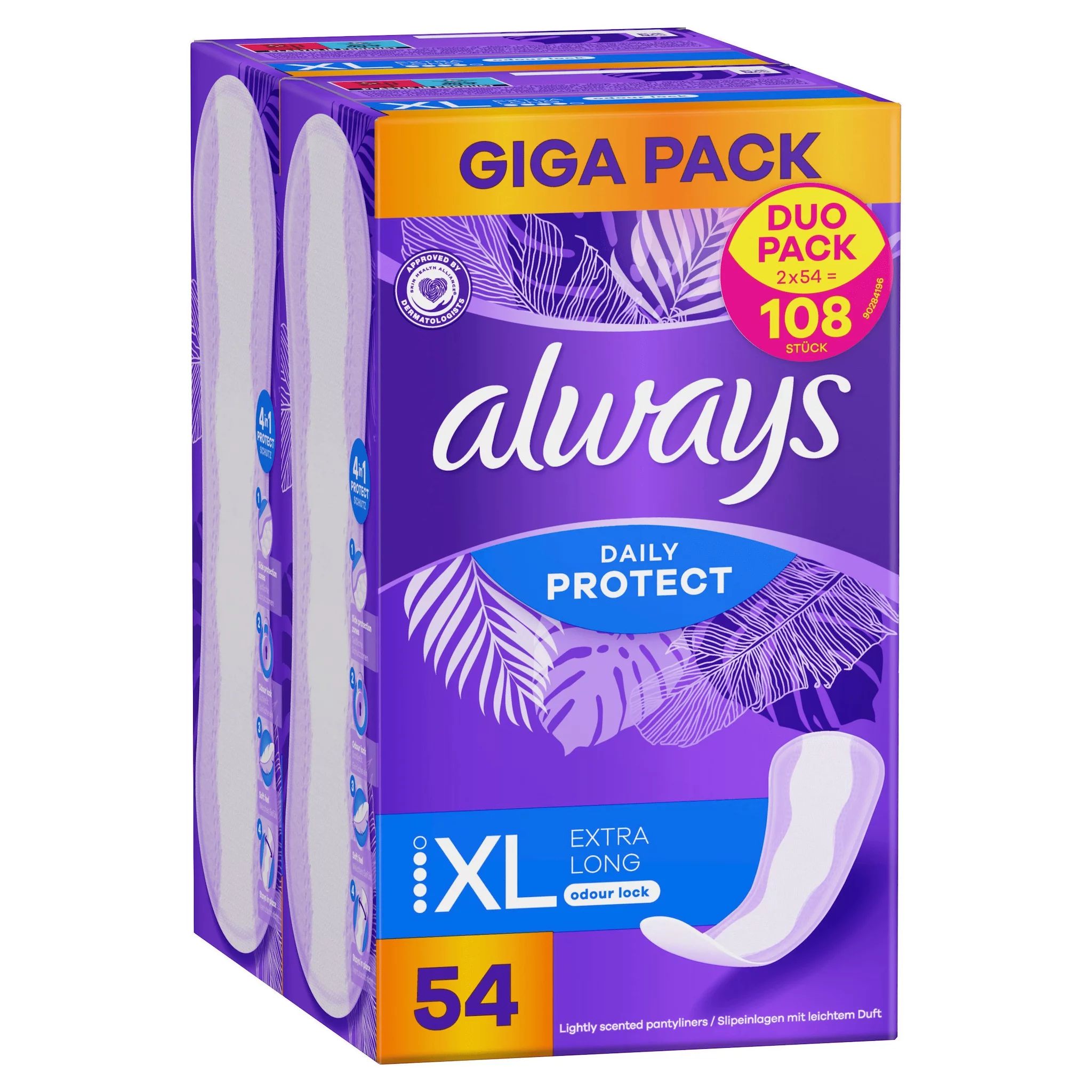 always Slipeinlage Daily Protect Extra Long Duo Giga Pack 108