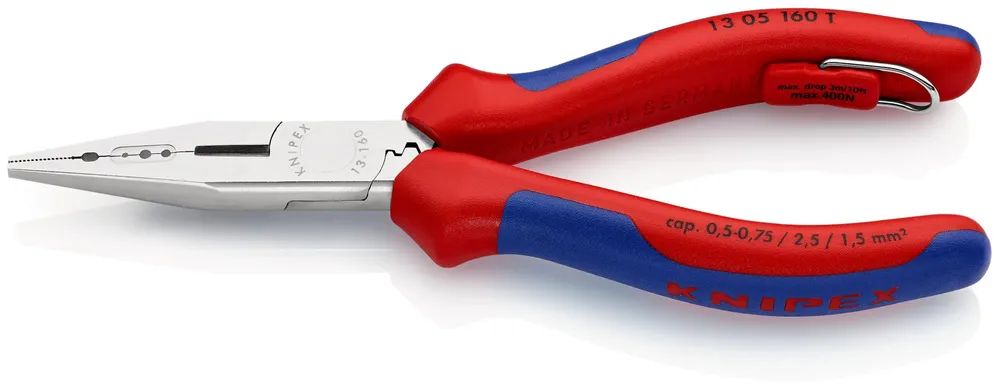 KNIPEX Elektro-Installationszange mit Kunststoff überzogen schwarz atramentiert 200 mm