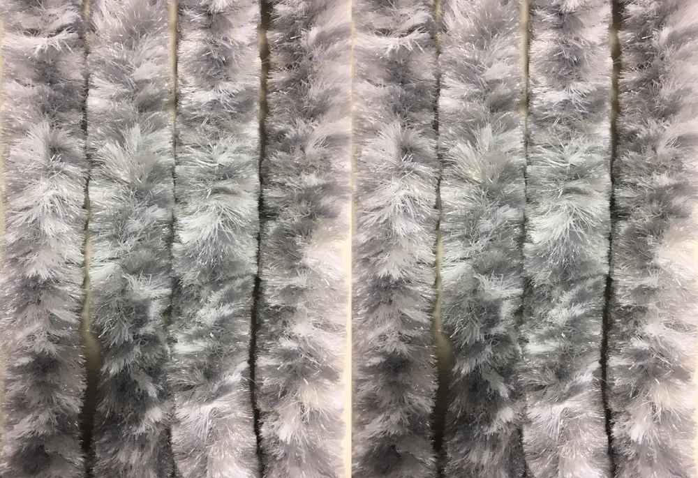 Arisol Flauschvorhang 70 x 205 cm grau-we-silb
