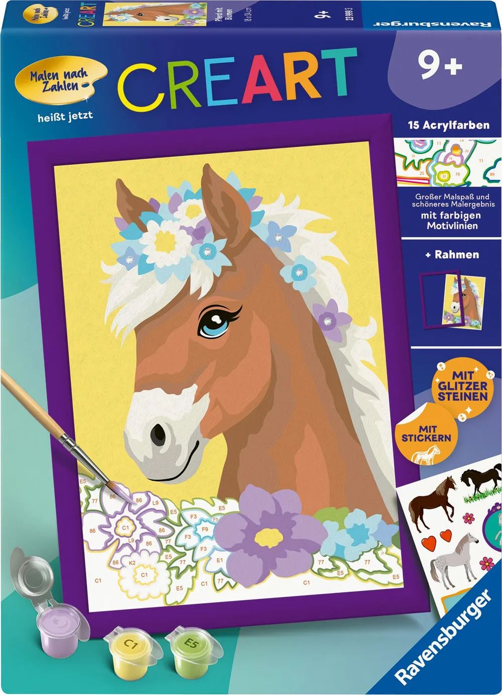 Ravensburger CreArt - Pferd mit Blumen