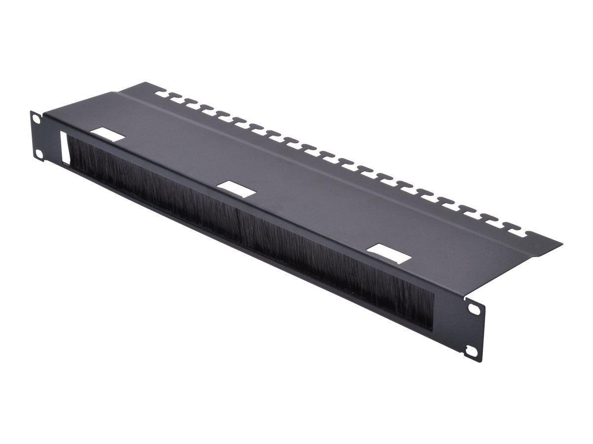 DIGITUS Kabeldurchführungspanel mit Bürstenleiste für 483 mm (19")-Schränke, 1HE
