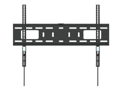 Manhattan TV & Monitor Mount, Wall, Fixed, 1 screen, Screen Sizes: 37-65", Black, VESA 200x200 to 600x400mm, Max 50kg, LFD, Lifetime Warranty - Klammer - Ultra-dünn - für Flachbildschirm - Stahl - Schwarz - Bildschirmgröße: 94-177.8 cm (37"-70")