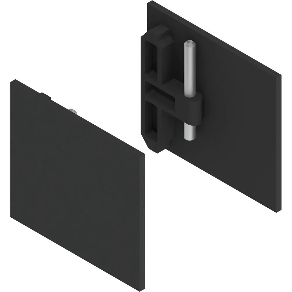 HELM GT-L Abdeckkappen-Set Aluminium schwarz matt