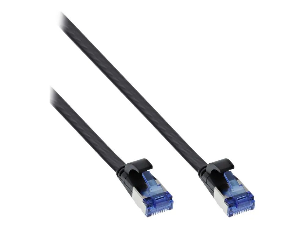 InLine Patchkabel flach - U/FTP - Cat.8.1 - TPE halogenfrei - schwarz - 3m