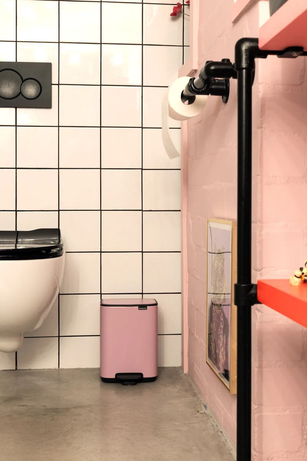 Brabantia Bo Treteimer, 7L - Lilac Pink