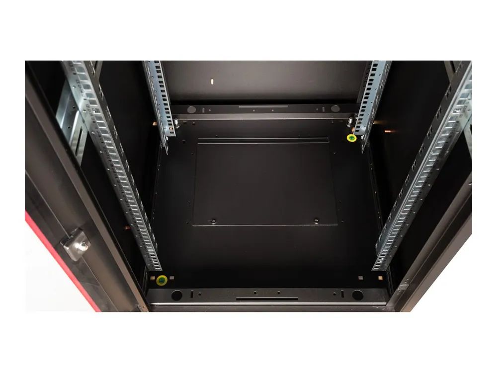 ROLINE Basic - Schrank Netzwerkschrank - Glas-Tür, 600x600 BxT - RAL 9005, Jet Black - 26U - 48.3 cm (19")
