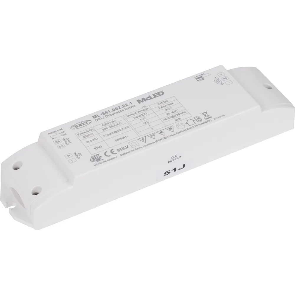 MCLED LED-Netzgerät DALI, dimmbar, 24 V/DC, Leistung 50 W