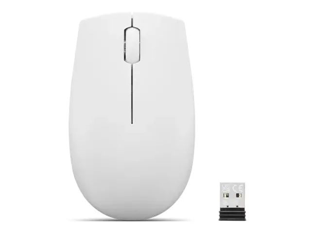 Lenovo 300 Wireless Compact - Maus - mit Batterie - optisch - 3 Tasten - kabellos - 2.4 GHz - kabelloser Empfänger (USB)