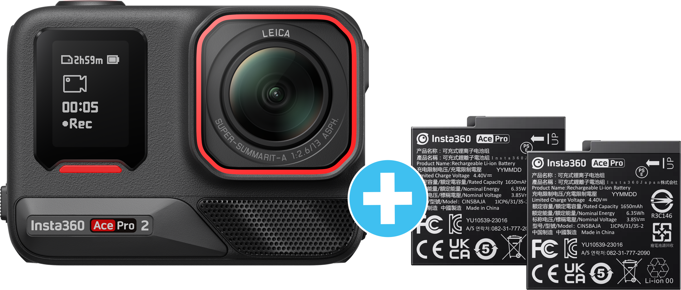 Insta360 ACE 2 Pro Dual Batterie Bundle