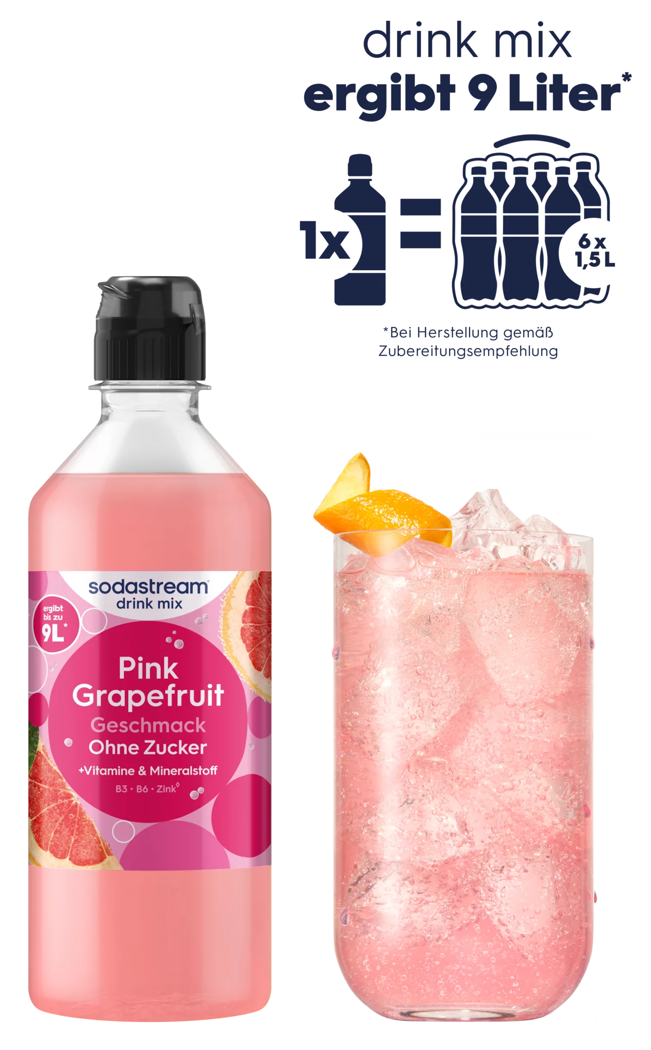 SodaStream drink mix Pink Grapefruit Zuckerfrei 440ml