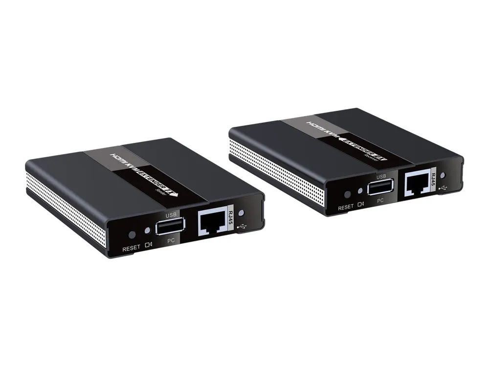 Techly HDMI KVM Extender on network cable - Sender und Empfänger