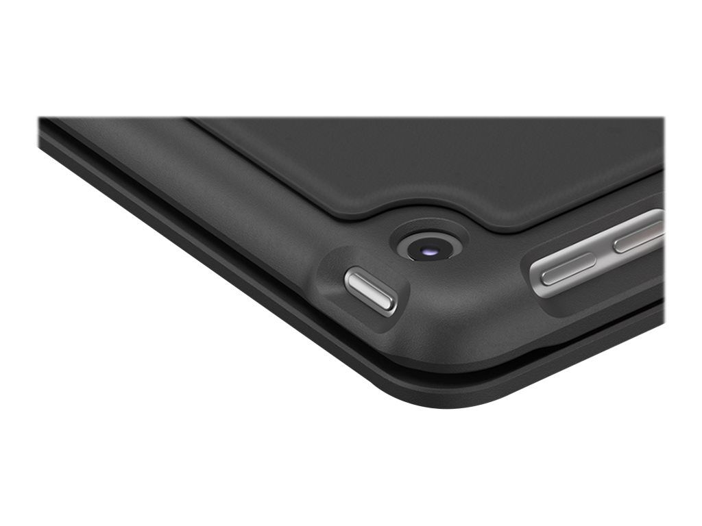 Logitech Slim Folio - Tastatur und Foliohülle - kabellos - Bluetooth - Französisch - Graphite - für Apple 10.2-inch iPad (7. Generation, 8. Generation, 9. Generation)