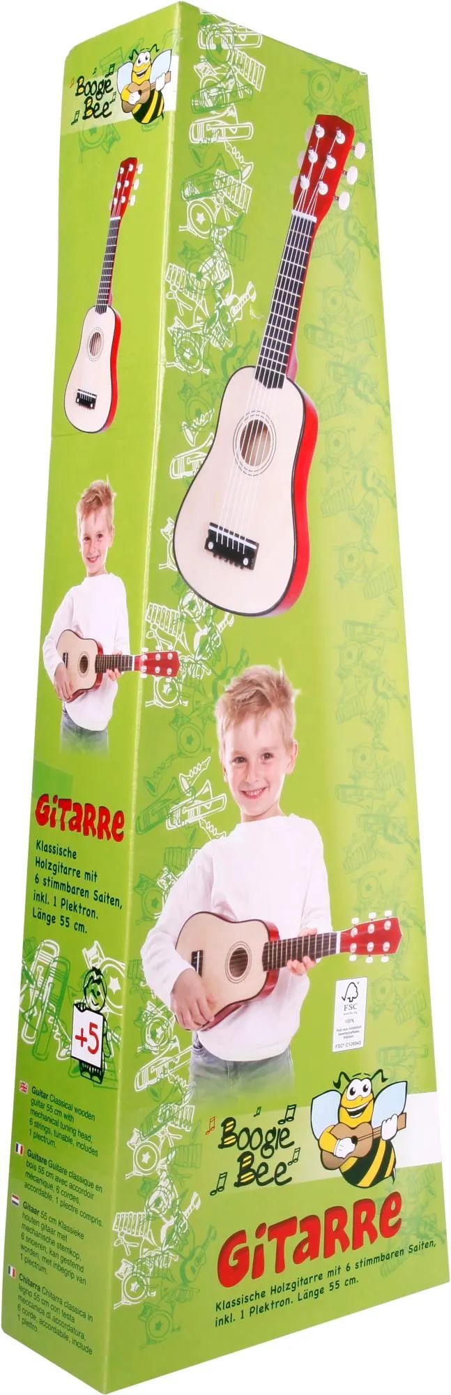 VEDES Großhandel GmbH - Ware BGB Holzgitarre mit 6 Saiten, 55cm
