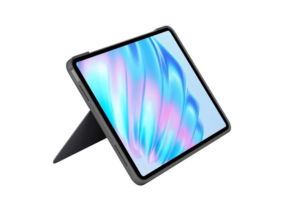 Logitech Combo Touch - Tastatur und Foliohülle - mit Trackpad - hintergrundbeleuchtet - Apple Smart connector - QWERTY - Italienisch - Oxford Gray - für Apple 11-inch iPad Air (M2, M3)