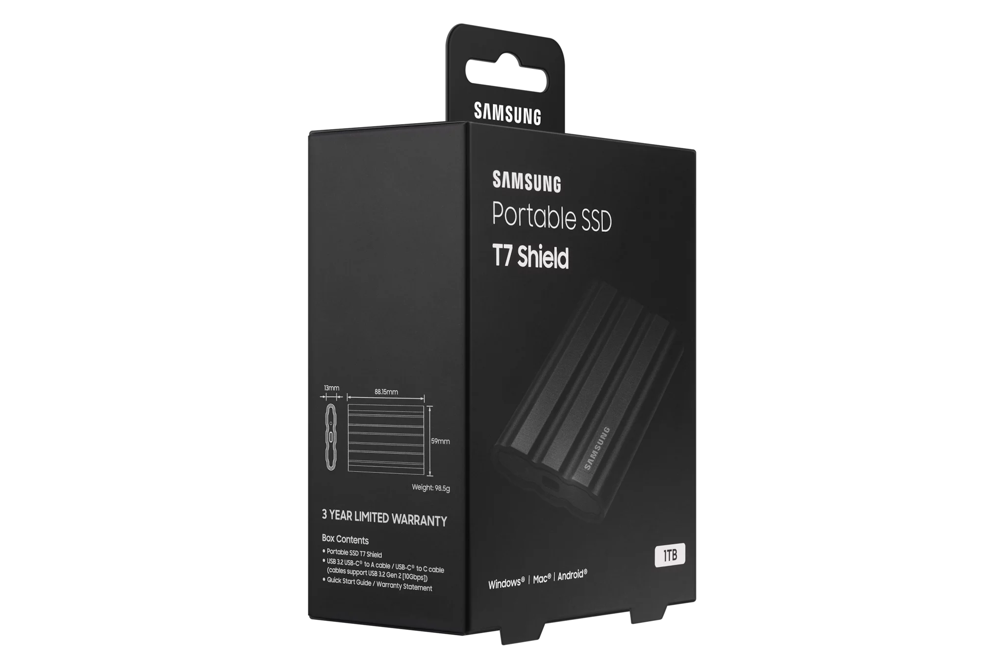 Samsung T7 Shield MU-PE1T0S - SSD - verschlüsselt - 1 TB - extern (tragbar)