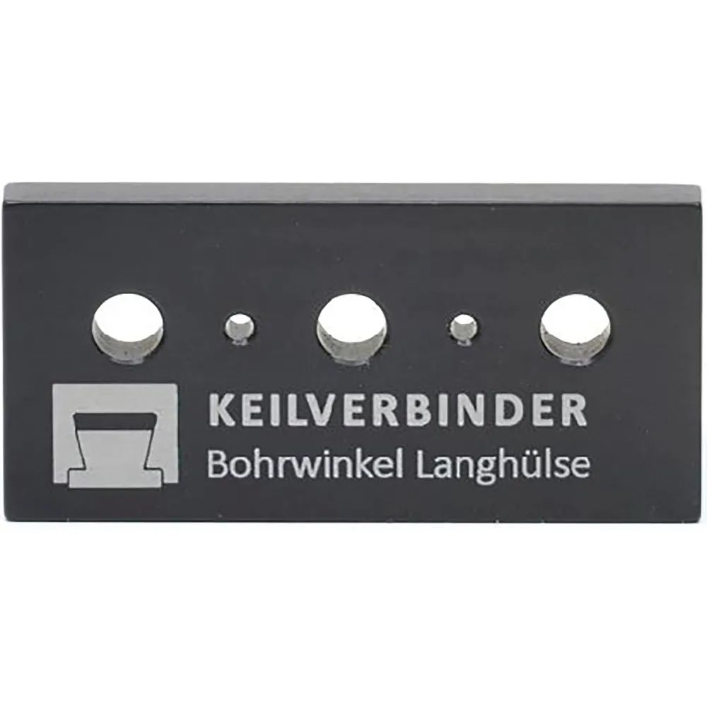 KEILVERBINDER Bohrwinkel für Langhülsen, 19mm, Aluminium schwarz eloxiert