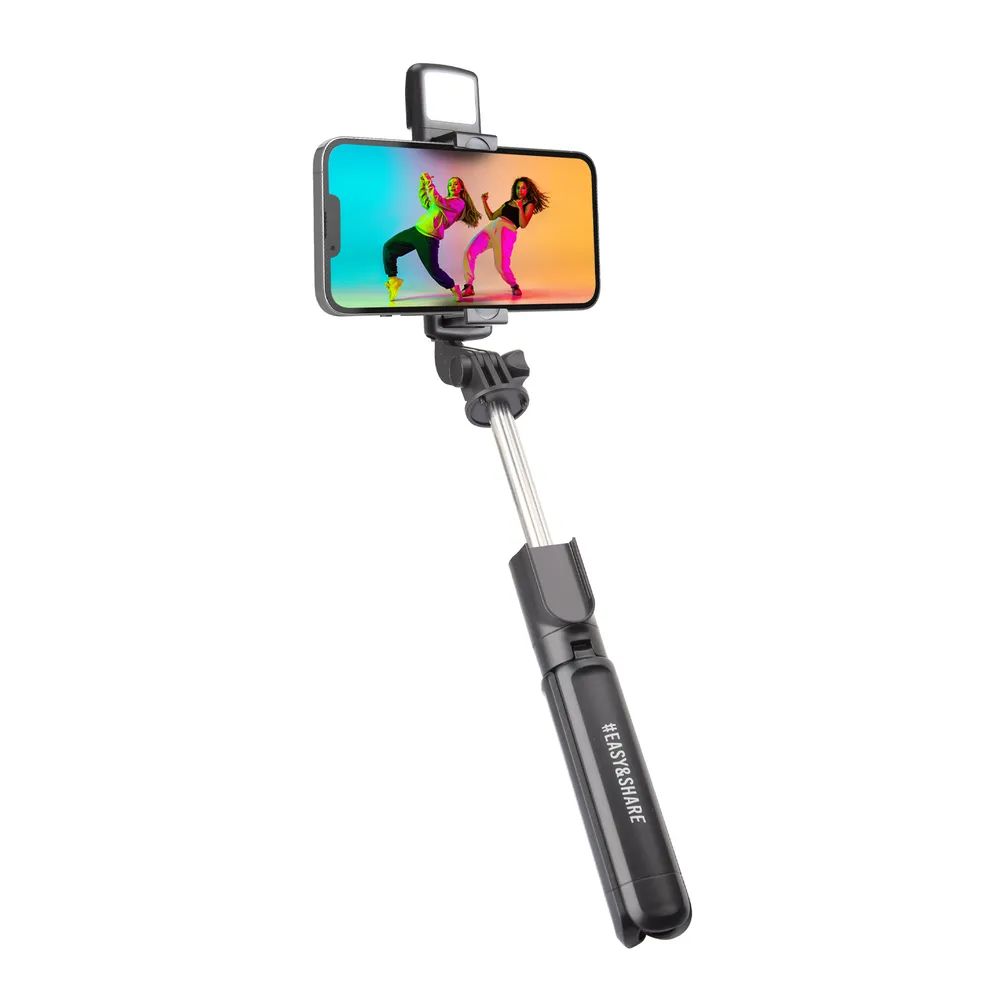 SBS Selfie-Stick mit integriertem LED-Licht und Stativ