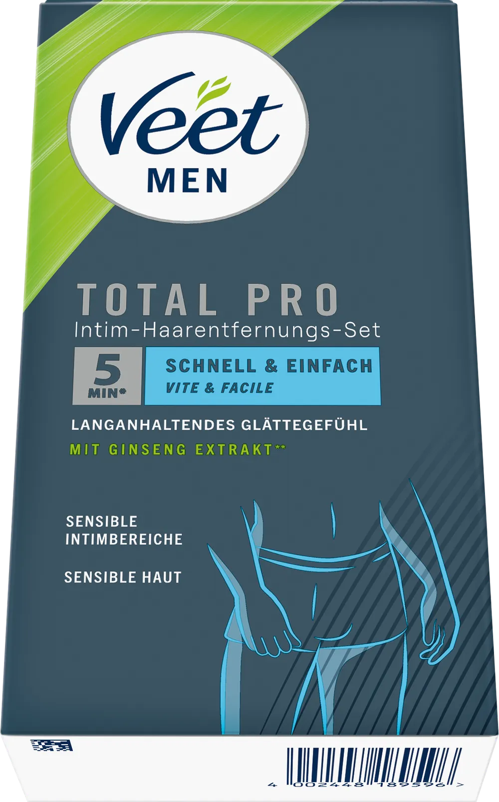 Veet Men Intim-Haarentfernungs-Set (Cream 100ml / Balm 50ml) 