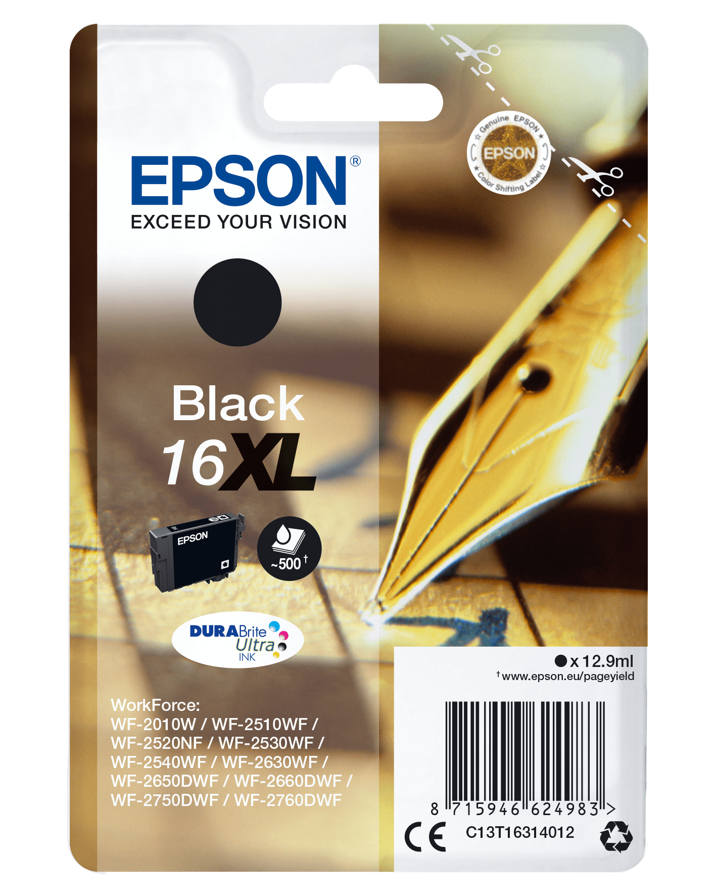 Epson 16 Tinte Füller Single, XL, schwarz