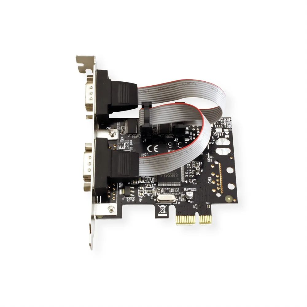 VALUE PCI-Express-Karte, Seriell RS232, D-Sub 9, 2 Ports