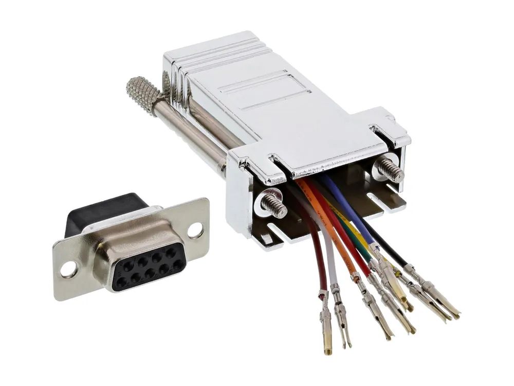 InLine Adapter - 9pol Sub D Buchse an RJ45 Buchse - metallisiert