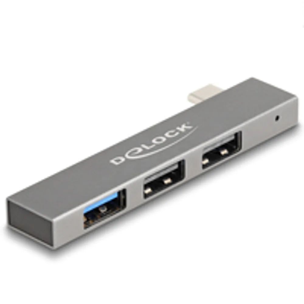 Delock Hub - slim, 10 Gbps, with USB Type-C