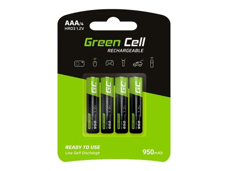 Green Cell HR03 - Batterie 4 x AAA - NiMH - (wiederaufladbar)