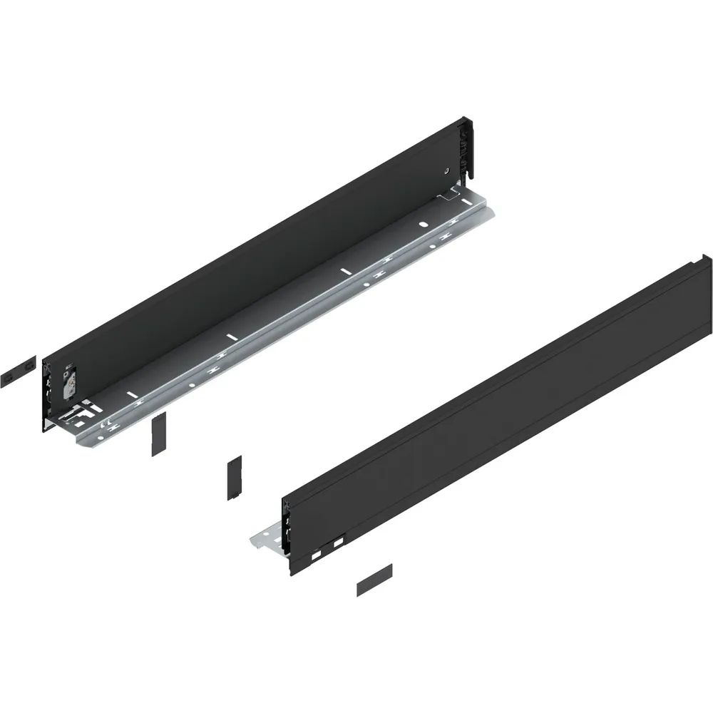 BLUM LEGRABOX pure Zarge Höhe M, NL 600, Carbonschwarz-matt