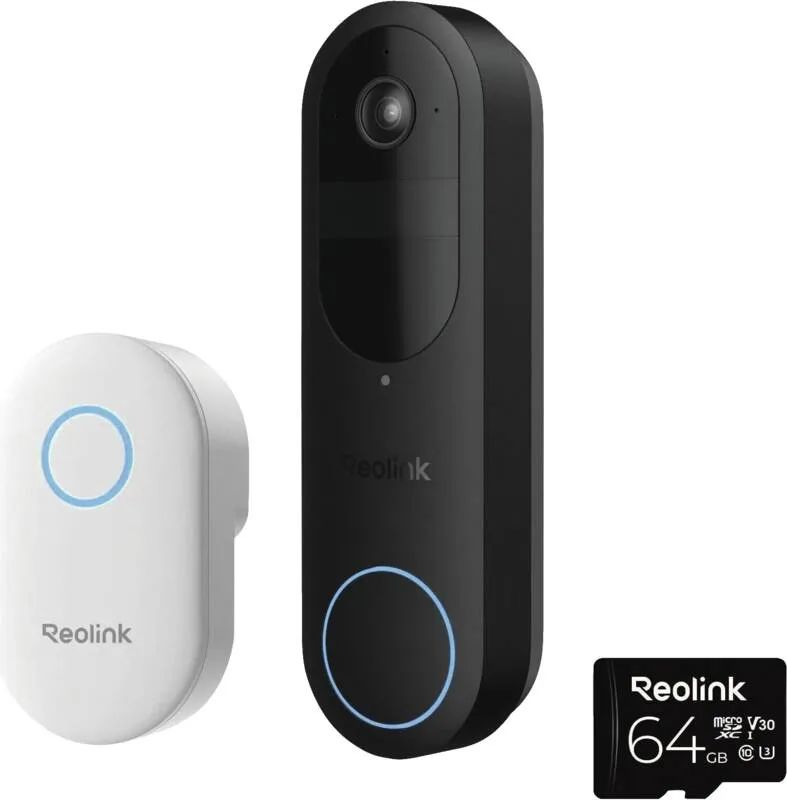 Reolink D340B 2K+ Battery Doorbell Chime + 64GB SD