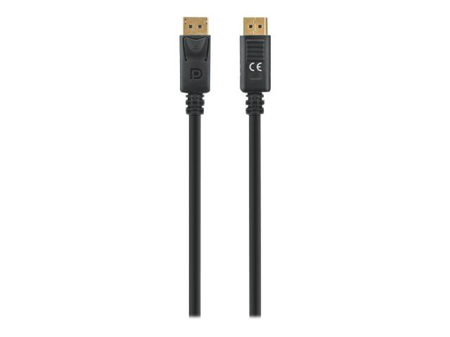 Manhattan DisplayPort 1.4 Cable, 8K@60hz, 1m, PVC Cable, Male to Male, With Latches, Fully Shielded, Black, Lifetime Warranty, Polybag - DisplayPort-Kabel - DisplayPort (M)