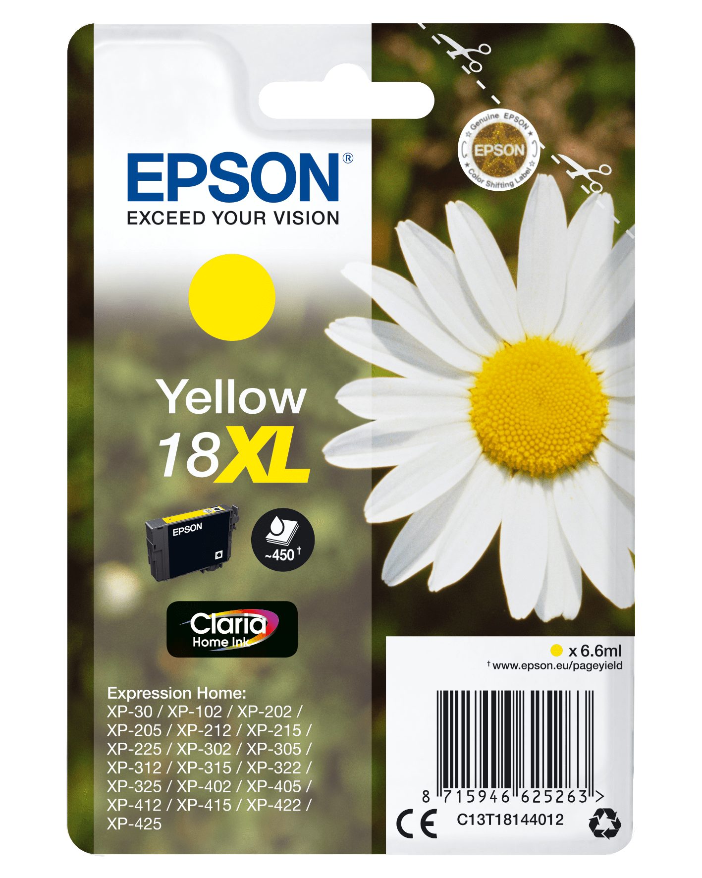 Epson 18 Tinte Gänseblume Single, XL, gelb
